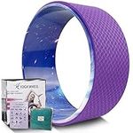 Yoga Wheel with Manual for Yoga Poses, Backbend and Stretching| Relieves Pain and Stress in Back, Chest and Shoulder | Increase Flexibility | Fitness Assist in Dharma Yoga 13" x 5" (Dia x Width) (Starry Sky)