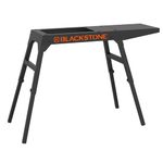 Blackstone Signature Griddle Accessories - Custom Designed for Blackstone 17 inch/22 inch Tabletop Grill - Portable Griddle Table, Legs and Shelf - Adjustable Legs - Camping Table - Black