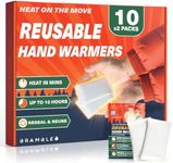 BRAMBLE 10 Pack Hand Warmers Reusable (2 per Pack, 8 Hours Heat Over 10 Days) - Pocket Warmer Pads for Golf, Hiking, Sport