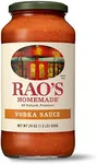 Rao's Homemade Vodka Sauce | 24 oz | Creamy Tomato Sauce | Pasta Sauce | Carb Conscious, Keto Friendly | All Natural, Premium Quality | With Parmigiano Reggiano and Pecorino Romano Cheeses & Vodka