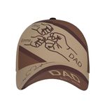 Personalised Dad Baseball Cap, Outline Fist Bump Daddy Cap, Best Dad Ever Hat, Custom Dad Hat with Kids Names for Grandpa