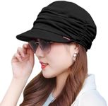Hats for Chemo - Bamboo Baseball Cap for Women Cotton Chemo Hats Soft Caps Cancer Headwear Beanie Hat Head Wraps Hair Covering (UK, Alpha, One Size, Black)