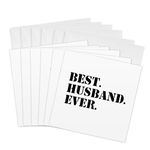 3dRose gc_151520_1 6 x 6-Inch "Best Husband Ever - Fun Romantic Married Wedded Love Gifts for Him for Anniversary or Valentines Day" Greeting Card (Pack of 6)