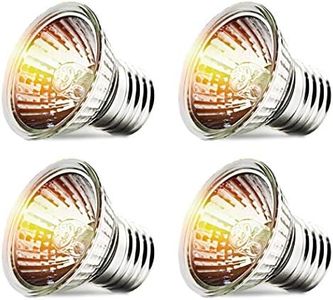 CALPALMY 4-Pack 50W UVA+UVB Bulbs | Heat and Light for Reptiles and Amphibian Tanks, Terrariums and Cages | Works with Various Lamp Fixtures