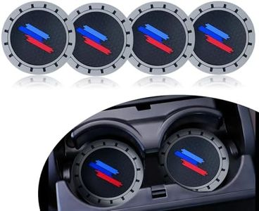 Erivis 4PCS Silicone Car Cup Coasters for BMW X3 X5 X1 X4 X7 X6