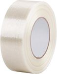 Filament Strapping Tape, Heavy Duty Self Adhesive Packing Tape, Tear Resistant - 2 Inch Wide x 60 Yards Length (2" Width)