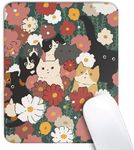 Cute Colorful Cats Square Mouse Pad,Anime Cat Mouse Pads for Wireless Mouse Desk Accessories,10"X8" Travel Mousepad with Non-Slip Rubber Base, Stitched Edge Mouse Pads for Desk,Computers,Laptop,Office