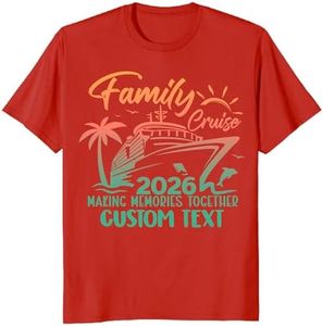 Custom Family Cruise 2025 T-Shirts, Birthday Cruise Tee, Family Making Memories Together Shirt, Family Trip Shirts, Youth Red XLarge