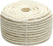 White Sisal Rope 1/4 Inch by 65-Fee