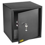 Homesafe HV38K Safe with Key-lock, 38x35x35cm (HxWxD), Carbon Satin Black, Safebox for Home, Business, Office, Hotel Document, Cash, Laptop Notebook Digital Media, Jewelry or Money