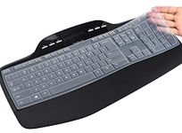 CaseBuy Keyboard Cover Compatible with Logitech MK710 MK710-RB MK735 Wireless Keyboard Accessories, MK710 Keyboard Protector Skin, Clear/Transparent