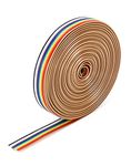 QWORK® Flat Ribbon Cable 10 Pin Rainbow IDC Wire Jumper Wire 1.27mm Pitch for 2.54mm Pin Header Connector, 6 Meters