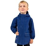 JAN & JUL Kids Rain Jacket for Boys, Waterproof Fleece-Lined Raincoat (Nebula Blue, 8 Years)