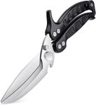DRAGON RIOT Poultry Shears - Heavy Duty Black Kitchen Scissors, Meat Cooking Scissors, Dishwasher Safe for Chicken, Fish, Meat