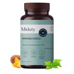 Miduty Immune Shield Quercetin 700 mg, Bromelain | Seasonal Allergies, Boost Immunity, Nasal Drip, Difficulty Breathing, Nasal Congestion | 60 Veg Caps