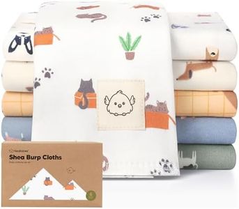 Organic Burp Cloths Baby Boy, Girl, 6-Pack Large Burping Cloths (Pets & Paws)