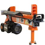 Forest Master FM10D-TC Electric Log Splitter - 5 Tons of Splitting Force - DUOCUT Blade - Ramstop - 2200W Motor - Pre-filled Ready For Use, CE/UKCA Compliant