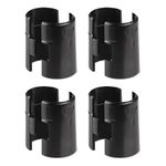 Alera ALESW59SLBL Plastic Wire Shelving Shelf Lock Clips - Black (4 Piece/Pack)