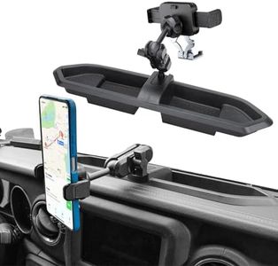 Metal Phone Mount for 2018 2019 2020 2021 2022 2023 Jeep Wrangler JL JLU & Gladiator JT, Multi-Mount Phone Holder Dash Tray System Kit with Extension Arm Metal Rod Don't for Oil-Electric 4xe