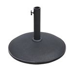 Vivo Technologies Parasol Base 12kg Round Garden Umbrella Stand for Outdoor, Garden, Patio, Heavy Duty Parasol Holder with Tightening Screw,Diameter 45cm, Black