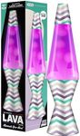 Lava Lamp 2494, White Wax, Pink Liquid, Decorative Base and Cap, Original 14.5 inch LAVA® Motion Lamp to Illuminate Your Mood