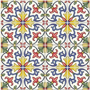 In Home NH2365 Tuscan Tile Peel & Stick Backsplash Tiles, Standard, Multicolor