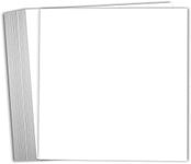 Hamilco White Cardstock Scrapbook Paper 12x12 Heavy Weight 80 lb Cover Card Stock – 25 Pack (Bright)