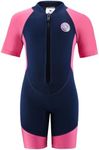 Pottwal Shorty Wetsuits for Kids Boys and Girls, 4Y, 2MM Neoprene Thermal Swimsuit, Toddler/Junior/Youth Wet Suits