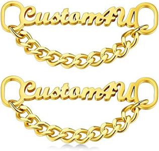 Custom4U Gold Shoelace Charms Customized Personalized Shoe Laces Decorations Buckle Custom Name Charm Accessory for Sneaker