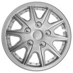 TopTech Revolution 15 Inch Wheel Trim Set Silver Set of 4 Hub Caps Covers