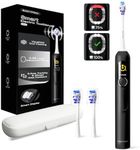 SAKYPRORAL G5S Smart Electric Toothbrush with 0.96'' Screen, Real-time Missed Area Feedback, 2 Brush Heads, 150 Days Lasting, Sonic Toothbrush with Travel Case for Adults and Kids (Black, 1 Count)