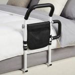 Eucomir Bed Rails for Elderly Adults, Bed Rail With Storage Pockets and Removable Side Handles, Bed Rails With A 300-pound Weight Capacity, Suitable for Adults, Pregnant Women, and Disabled