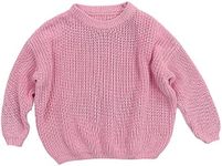 Toddler Girls Sweaters Baby Knit Sweater Warm Cardigans Sweatshirts for Boys and Girls, Rose New, 3-4 Years