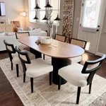 HNY Mid Century Modern Rattan Dinin