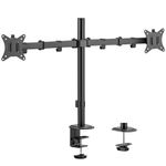 Duramex Dual Monitor Arms Fully Adjustable Desk Mount/Articulating Stand for 2 LCD Screens up to 32” Inch or 19 Lbs Per Monitor VESA 100 x 100 MM