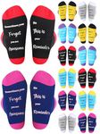 Xtinmee 12 Pairs Pastor Employee Appreciation Socks Scrub Tech Week Gift Thank You Inspirational Gift for Teacher Coworker