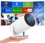 Omex M9 Wi-Fi Miracast 1280P Hd Smart Home Theater Led Video Projector (2200 Lm/Wireless/Remote Controller) Portable Projector, White