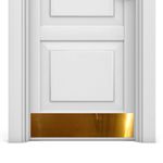 Deck The Door - Door Kick Plate - Elegant Accent & Durable Protection - Anodized Aluminum - Includes Easy Self-Adhesive - 8x32", Shiny Brass