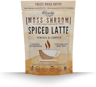 Elderwise Coffee Spiced Latte | Powered by Pumpkin & Mushrooms | Sea Moss, Chaga, Lion's Mane, Reishi | 8 Servings - Freeze Dried Instant - Chemical free - Fair Trade