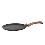 Westinghouse Non-Stick Pancake & Crepe Pan | Black Marble Coated Tawa for Dosa, Uttapam, Paratha, Pancake | Wooden Finish Handle | Induction & Gas Stove Ready | (32 cm WCFP0085C32MBB)