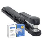 Rapesco 1464 Germ-Savvy Antibacterial, Marlin Long Arm Stapler & 5000 x 26/6 mm Staples, Black