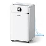 CHIVALZ 12L/24H Dehumidifiers for Home, Bedroom & Bathroom, LED Display and 24H Timer, Interior Dehumidifier with Automatic Defrosting, 2L Water Tank & Drainage Hose, White, 1 Pack+3 Modes