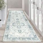 Homcomodar Boho Runner Rug for Entryway 65x180cm Distressed Hallway Rugs Non Slip Vintage Carpet Runner Rugs Soft Faux Woolen Bedroom Rug for Laundry Besides