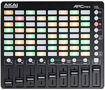 AKAI Professional APC Mini - Portable USB MIDI Controller For Ableton Live With 64-Clip Buttons and MIDI Mixer for Music Production and Performance