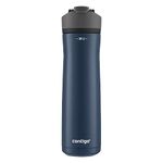 Contigo Cortland Chill 2.0 Stainless Steel Vacuum-Insulated Water Bottle with Spill-Proof Lid, Keeps Drinks Hot or Cold for Hours with Interchangeable Lid, 24oz, Blueberry