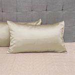 SleepyCat Satin Fabric Pillow Case with Envelope Closure - Pack of 2 | Wrinkle Free | Machine Washable, Dusk Pearl (King Size, 32x20 Inches)