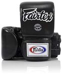 Fairtex TGO3 Muay Thai Boxing Gloves for Men, Women, Kids | Special Open Thumb Design | MMA Gloves| Premium Quality, Light Weight & Shock Absorbent Boxing Gloves(Black/Medium)