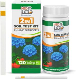 Soil Test Kit- 2-in-1 Soil & Nitrogen Test Strips(120 cnt), Accurate Soil Tester for Garden, Plants, Vegetables, Flowers, and Lawn Care.