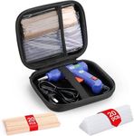 Glue Gun and Sticks Set, Hot Melt Glue Gun Mini for Crafts with 20 Pcs Glue Sticks and 20 Wood Craft Sticks,Hot Mini Glue Guns with Hardshell Carrying Case for School DIY Arts, Craft