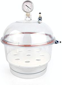 Polycarbonate Vacuum Desiccator, 150MM Professional Laboratory Dessicator Dryer Vacuum Drying Machine Round Style Vacuum Desiccator with Pressure Gauge